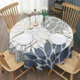 thumbnail image 3 of Round Waterproof Tablecloth 60×60 Inch, Boho Style Reusable Indoor/Outdoor Durable Table Cover for Party Kitchen Dinner Room Decor, 3 of 6