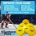 thumbnail image 5 of Anywhere Sports: The Anywhere Puck - 6pk Yellow Foam Hockey Training Pucks, Super Soft & Durable, Indoor Rink & Outdoor Play, Storage Bag, Kids 3+, 5 of 8