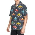 thumbnail image 2 of joogoo Men's Hawaiian Shirt Cute Vehicles Car Short Sleeve Casual Button Down Shirts M, 2 of 6