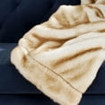 thumbnail image 3 of SAFAVIEH Faux Fox Solid Plush Fur Throw, 50" x 60", Light Brown, 3 of 4