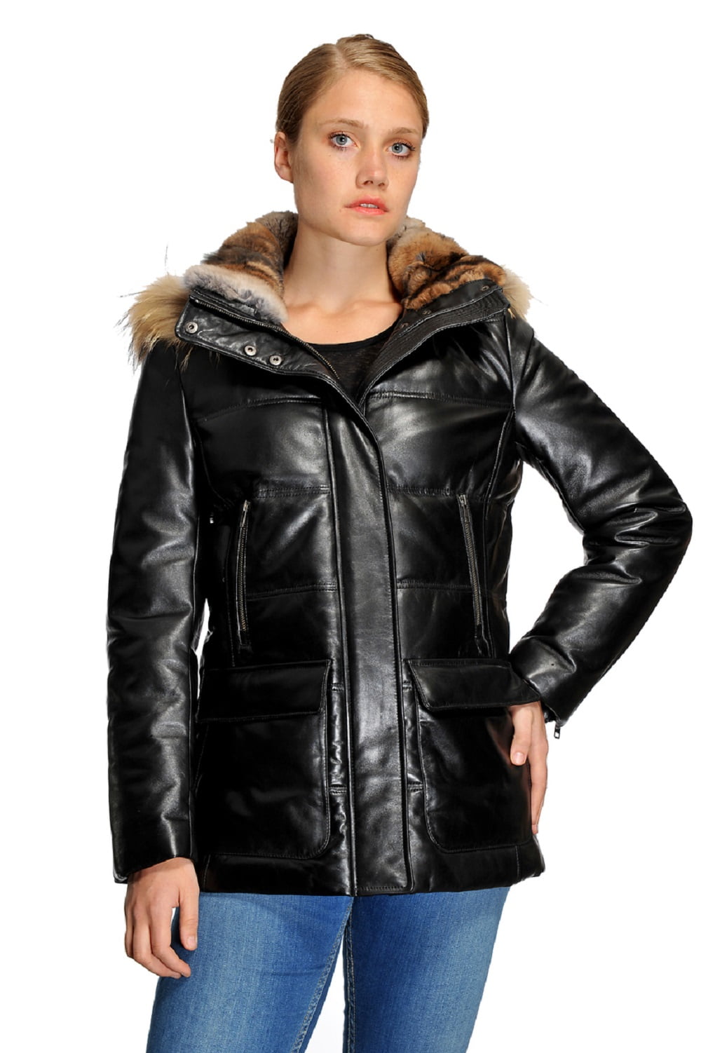 Original Goose Emily Leather Down Filled Parka by