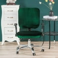 thumbnail image 2 of veasfak Removable Stretchable Slipcover Office Computer Chair Covers Dark Green, 2 of 5