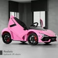 thumbnail image 4 of Best Choice Products Kids 12V Ride-On Car Officially Licensed Lamborghini Revuelto w/ Remote, LED Lights - Pink, 4 of 9