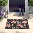 thumbnail image 2 of Pioneer Flower Floral Print Flannel Non Slip Door Rugs,Washable Door Mats Indoor,Decorative Door Mats,Dirt-Resistant and Absorbent Doormat for Entrance,Bedroom,Kitchen,Bathroom,23.5"x16", 2 of 5