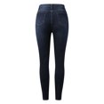thumbnail image 3 of Gibobby Jeans pantalones de mujer Jeans Casual Mid Dark Mujer Azul Pantalones Pantalones Bolsillos Cintura Denim Classic Mujer Jeans(Azul oscuro,XL), 3 of 5