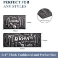 thumbnail image 5 of Findosom Anti Fatigue Kitchen Rug Floor Mats 2Piece Kitchen Runner Rug,Waterproof Non-slip 0.4" Thickness Cushioned Comfort Standing Mat Farmhouse Floor Carpet for Sink,Laundry,18"x30"+18"x47" Black, 5 of 13