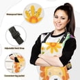 thumbnail image 2 of Cute Lion Face and Flower 5 Pcs Kitchen Set Heat Resistant Oven Mitts and Non-Slip Pot Holders with Adjustable Cooking Apron, 2 of 6
