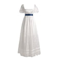 thumbnail image 5 of Vestido victoriano medieval con corsé y escote cuadrado vintage para mujer, vestido blanco de Kate Sharma, vestido de regencia, vestido de la época de la guerra civil, Halloween, 5 of 5
