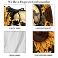 thumbnail image 4 of luoweisi Men's Beach Shorts Quick Dry Swim Trunks with Mesh Lining Sunflower Skull 2XL, 4 of 5
