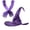 Purple, variant on Offaod Halloween Witch Costume Accessory Set for Women - Hat and Gloves Combo, Gothic Spooky Party Cosplay Outfit