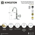 thumbnail image 4 of Kingston Brass KSD2217RNK Levante One-Handle 1-Hole Bathroom Faucet with Deck Plate and Push Pop-Up Drain in Brushed Brass, 4 of 4