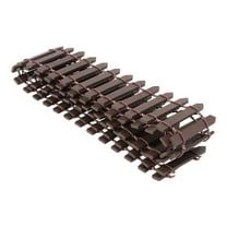 WHAMVOX Mini Wood Picket Fence for Christmas Tree and Fairy Garden Decoration Coffee Color 100cm x 5cm