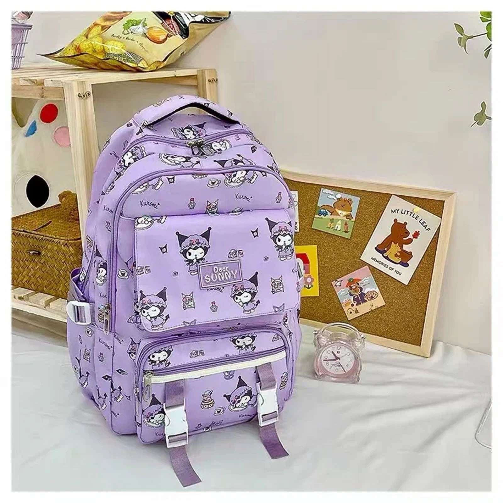 Sanrio Backpack Kuromi Backpack Children Girl Boy Black Blue Schoolbag Student School Bag Computer Large Capacity Package
