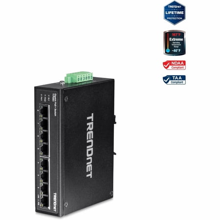 UPC: 0710931160352 | TRENDnet TI-PG80 8-port hardened Industrial Gigabit PoE+ Switch