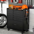 thumbnail image 4 of IKIMI Metal Garage Storage Cabinet with Wheels, 6 Drawer Rolling Tool Cabinet with 2 Pegboard and 10 Hook for Workshop, Basement, Warehouse, 4 of 6