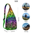 thumbnail image 2 of Minimalist Palm Tree Sling Backpack - Clean Line Tropical Design Crossbody Bag, Fashionable for Daily Commute, 2 of 4