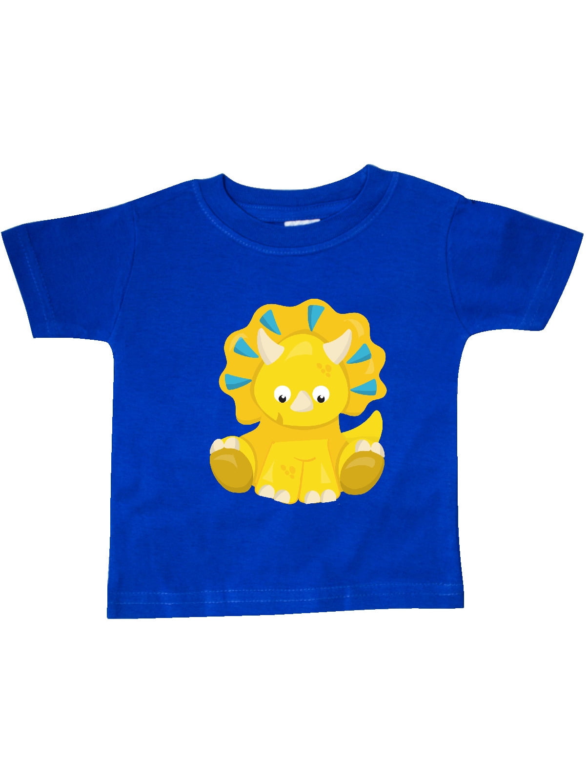 Cute Yellow Dinosaur, Baby Dino, Triceratops Baby T-Shirt - Walmart.com ...