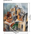 thumbnail image 6 of HFDF - Houses on the Hill by Pablo Picasso, Giclee Prt on Acid-Free Cotton Canvas, Cubist Wall Art for Home or Office Decor,, Ready to Hang, Made USA 16x24inch Framed, 6 of 6
