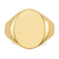 thumbnail image 4 of Finest Gold 14K Yellow Gold 18 x 15 mm Closed Back Mens Signet Ring - Size 10, 4 of 5