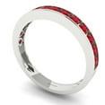 thumbnail image 2 of 0.39 ctw Wedding Band for Women - 18K White Gold Simulated Ruby Stackable Eternity Ring, 2 of 6