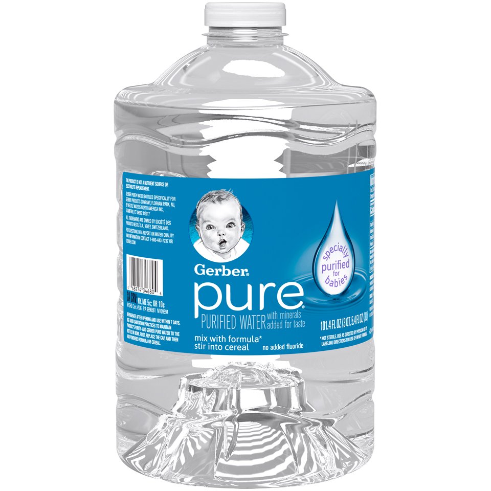 Gerber Pure Purified Water with Minerals Added for Taste, 3 Gallon