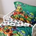 thumbnail image 2 of Teenage Mutant Ninja Turtles 3-Piece Toddler Bedding Sheet Set for Kids - Comforter, Fitted Sheet & Pillowcase, 2 of 9