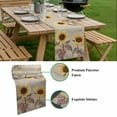 thumbnail image 5 of Yellow Sunflowers Table Runner - 72 Inch Long, Kitchen Dining Table Runner Dresser Scarves, Retro Floral Leaves Butterfly Plants Khaki Farmhouse Decor for Coffee Tables Wedding Party Banquet, 5 of 8