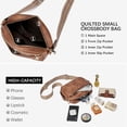 thumbnail image 5 of Quilted Crossbody Bags for Women Vegan Leather Purses Small Shoulder Handbags with Wide Strap, 5 of 8