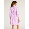 thumbnail image 4 of Joyspun Women's Knit Short Chemise and Robe Pajama Set, 2-Piece, Sizes S to 3X, 4 of 7