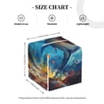 thumbnail image 4 of Sikiie Colorful Underwater Shark Leather Tissue Box Cover Square, tissue box holder, Tissue Box with Bottom Belt-5.2”x5.2”x5.2”, 4 of 7