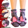 thumbnail image 2 of QINGFSAP 3D Animal Non Slip Slipper Socks Thick Knit Warm Winter Floor Socks for Women Men Adults, 2 of 5