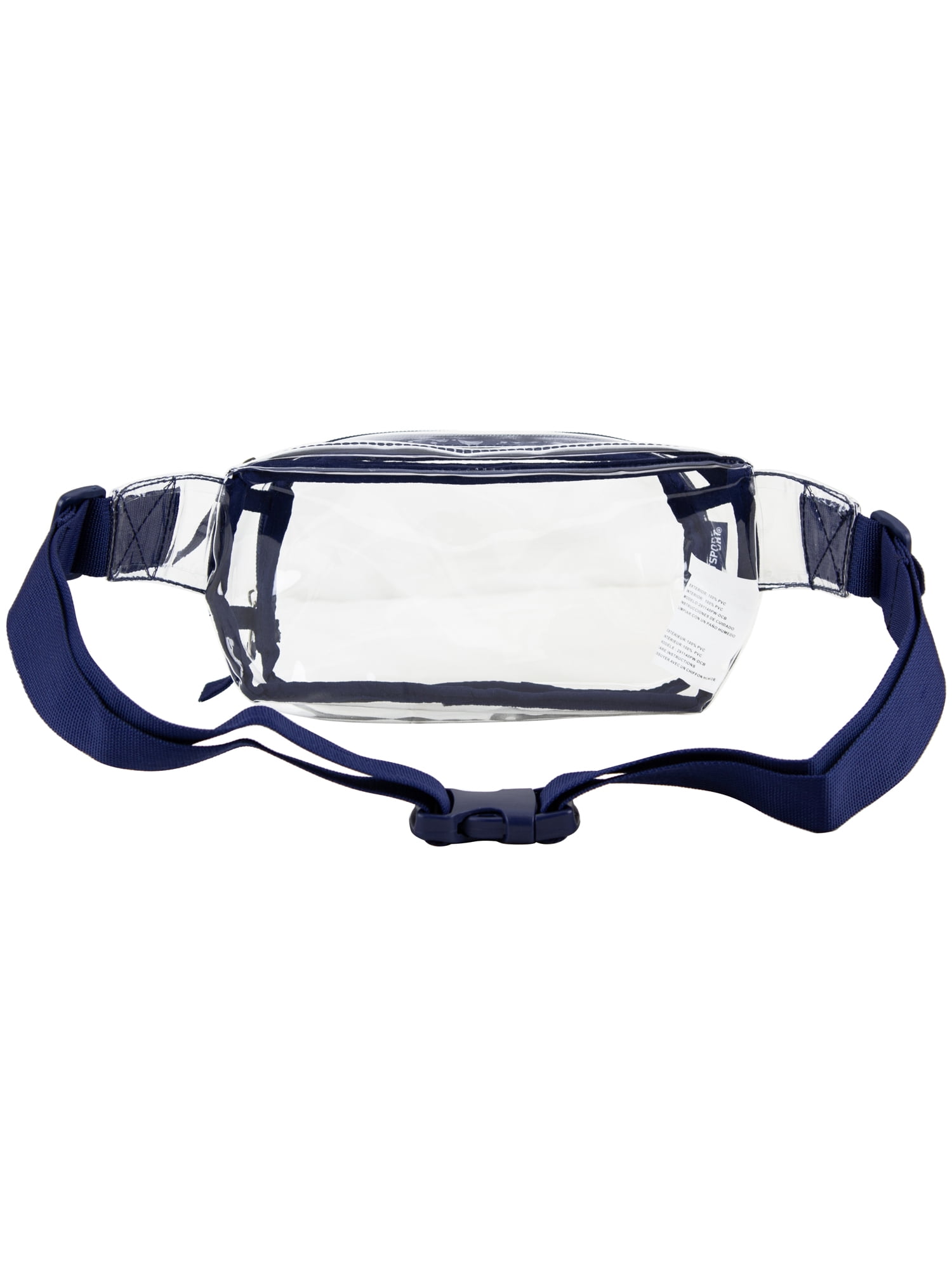 Eastsport Unisex Adjustable Strap Waist Fanny Pack in Transparent Blue