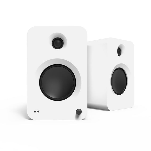 Sistema de altavoces Kanto REN de 200 W con entrada HDMI ARC para TV y cine en casa | USB-C y Bluetooth 5.3 | filtro de paso alto/bajo | par | blanco mate