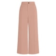 thumbnail image 5 of Pants for Women Work High Waist Straight Fabric Pleated E ant Business Suit Trousers Palazzo Wide Leg Pants, 5 of 7