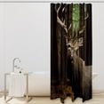 Bathroom Shower Curtain Forest Deers, Waterproof Fabric Shower Curtain