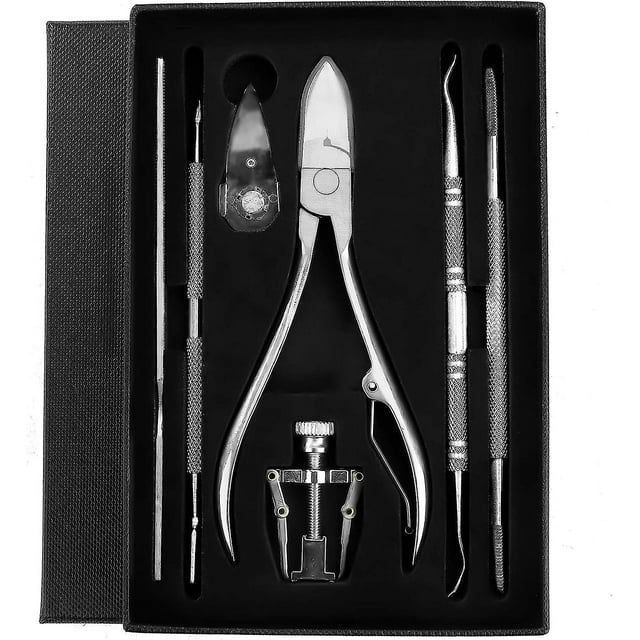 Kit de cortaúñas encarnadas para uñas de los pies, manicura de uñas, Kit de herramientas de pedicura profesional de acero inoxidable, 7 Uds.