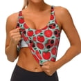 thumbnail image 4 of Naloa Cute Tomato Sports Bras for Women, High Support Bra with Removable Pads, Comfortable - XX-Large, 4 of 9