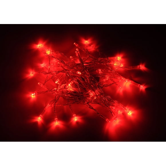 Cadena de luces Fairy Light Karlling, funciona con pilas, 40 LED, color rojo