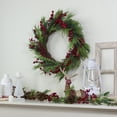 thumbnail image 3 of Northlight Mixed Pine and Berries Artificial Christmas Wreath - 26 inch, Unlit, 3 of 6