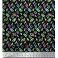 thumbnail image 1 of Soimoi Satin Silk Fabric Coral & Seashell Ocean Print Fabric by Yard 42 Inch Wide, 1 of 3