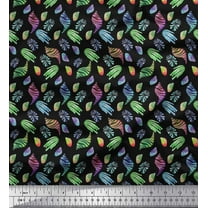 Soimoi Cotton Duck Fabric Coral & Seashell Ocean Printed Fabric 1 Yard 42 Inch Wide