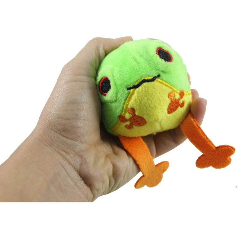 3 Plush Animal Squishy Slow Rise Foam Stuffed Animals- Sensory, Stress, Fidget Toy Frog