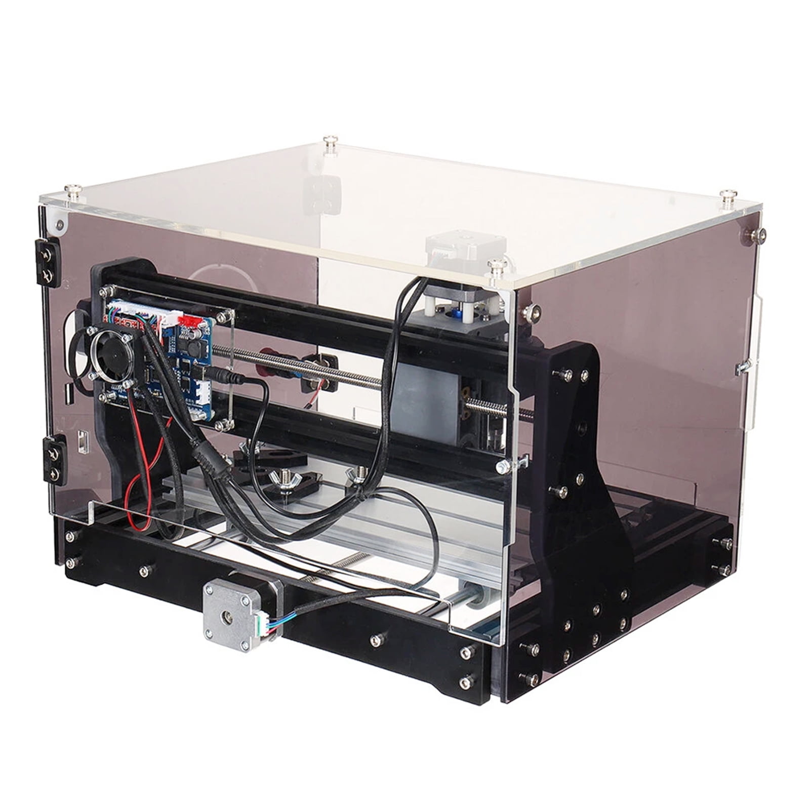 Versatile Engraving Machine with 80W Spindle Motor, Aluminum Frame, 3000MW Precision Head, and Cooling Fan for Efficient Work on Plastic and Wood