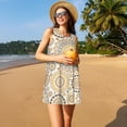 thumbnail image 3 of Disketp Flowers and Leaves para Vestido sin Mangas para Mujeres, Vestidos de Verano para Mujeres, Casual y Holgado para la Playa, 3 of 7