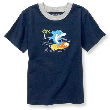 Short Sleeve Navy Appliquetee