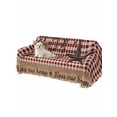 thumbnail image 2 of Texas Star Farmhouse Sofa Covers for 2-3 Cushion Couch L-Shaped Sectional, Rustic Red Plaid Berry Wooden Washable Sofa Covers Slipcover for Living Room Furniture, Couch Cover Blanket 71"x134", 2 of 9