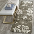 thumbnail image 3 of SAFAVIEH Florida Merrick Floral Shag Runner Rug, Smoke/Beige, 2'3" x 11', 3 of 8