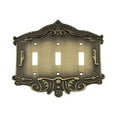 thumbnail image 2 of Nostalgic Warehouse Vic_Swplt_T3 Victorian Triple Switch Wall Plate - Nickel, 2 of 7