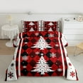 thumbnail image 2 of Castle Fairy Christmas Tree Snowflake 2Pcs Bedding Comforter Set for Women Men Teens,Happy New Year Twin Comforter Sets,Geometric Plaid Grid Breathable Bedding Set,Super Cozy Room Decor, 2 of 8