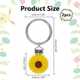 thumbnail image 2 of 2pcs Silicone Hat Clip for Travel with Zinc Alloy Spring Gate Rings Sunflower Yellow 98mm, 2 of 9